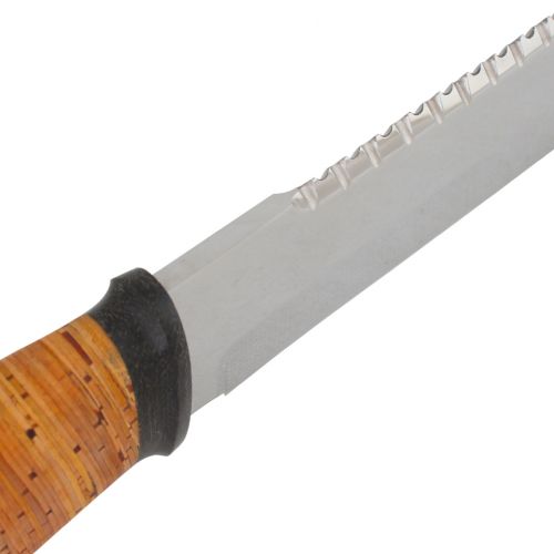 Нож охотничий, туристический «Ладога» Н83, сталь ЭИ-107, рукоять: текстолит, береста