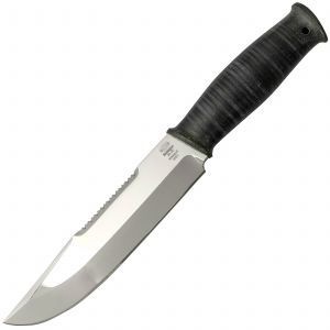 Нож «Ладога» Н83, сталь ЭИ-107, рукоять: текстолит, кожа