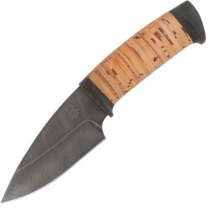 Нож «Варяг» Н84, сталь черный дамаск (У10А-7ХНМ), рукоять: текстолит, береста