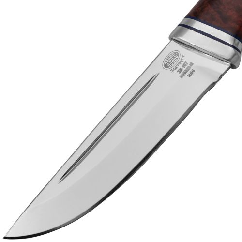 Нож охотничий, туристический Н86, сталь ЭИ-107, рукоять: карельская береза