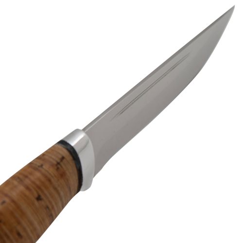 Нож охотничий, туристический Н86, сталь ЭИ-107, рукоять: дюраль, береста