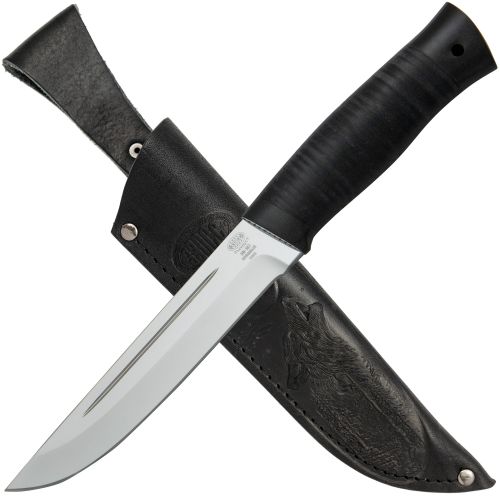 Нож охотничий, туристический Н86, сталь ЭИ-107, рукоять: текстолит, кожа