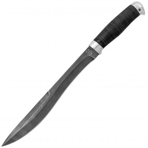 Нож охотничий, туристический Н87, сталь У10А-7ХНМ, рукоять: дюраль, кожа