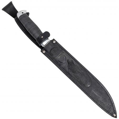 Нож охотничий, туристический «Мачетеро» Н87, сталь У10А-7ХНМ, рукоять: дюраль, кожа