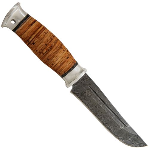 Нож охотничий, туристический Н90, сталь У10А-7ХНМ, рукоять: дюраль, береста