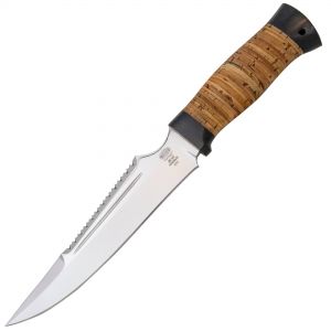 Нож «Селигер» Н92, сталь ЭИ-107, рукоять: текстолит, береста