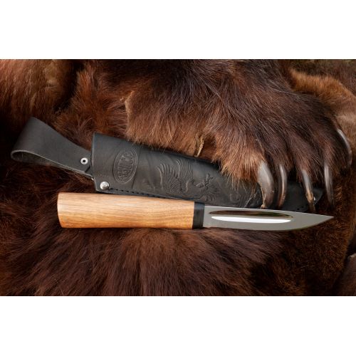Нож охотничий, туристический «Якут» Н97М, сталь ЭИ-107, рукоять: текстолит, орех (малый)