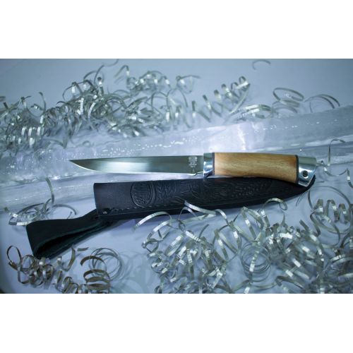 Нож охотничий, туристический «Батыр» НР12, сталь: ЭИ-107, рукоять: дюраль, орех