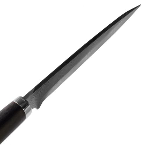 Нож охотничий, туристический «Джентльмен» НР19, сталь черный дамаск (У10А-7ХНМ), рукоять: никель, граб