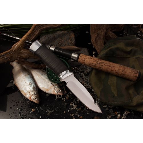 Нож туристический «Рыбак» НР21-1, сталь 95Х18, рукоять: дюраль, кожа наборная