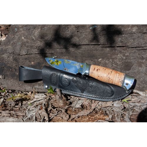 Нож туристический «Рыбак» НР21-1, сталь ЭИ-107, рукоять: дюраль, береста наборная