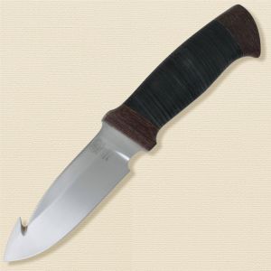Нож разделочный «Рыболов» НР21, сталь ЭИ-107, рукоять: текстолит, кожа наборная
