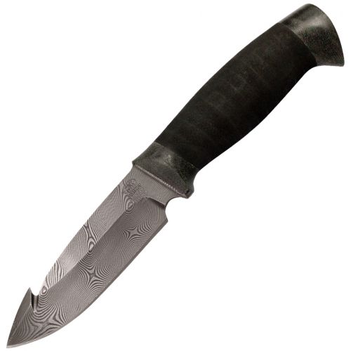 Нож охотничий, туристический «Рыболов» НР21, сталь черный дамаск (У10А-7ХНМ), рукоять: текстолит, микропора
