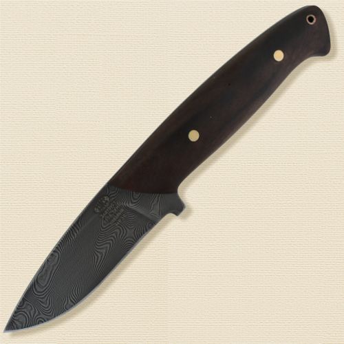 Нож охотничий, туристический «Киалим» НР36, сталь черный дамаск (У10А-7ХНМ), рукоять: орех