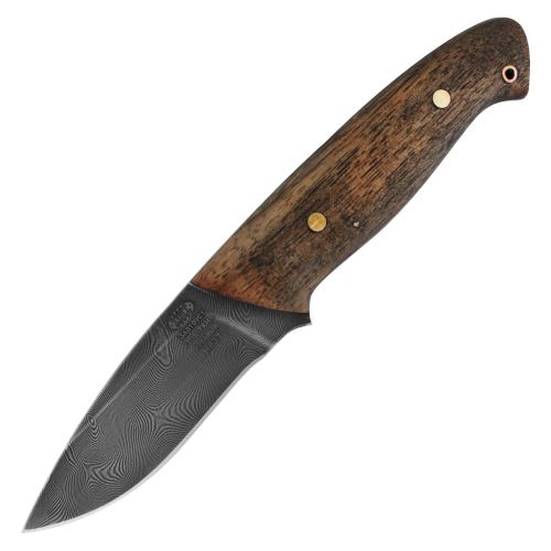 Нож охотничий, туристический «Юрма» НР37, сталь черный дамаск (У10А-7ХНМ), рукоять: орех