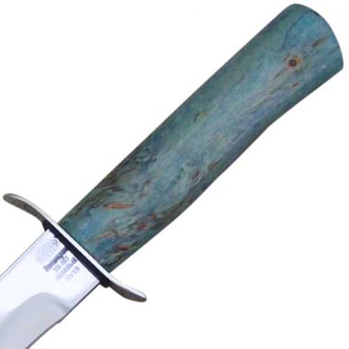 Нож охотничий, туристический «Танковый» НТ19, сталь ЭИ-107, рукоять: никель, стабилизированная береза зеленая