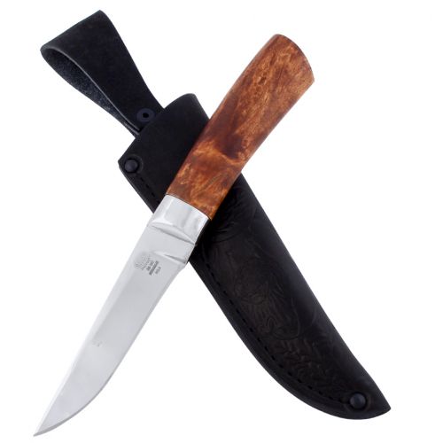 Нож «Старинный Тифлис» Н14-П, сталь ЭИ-107, рисованный клинок, травление, рукоять: никель, стабилизированная береза