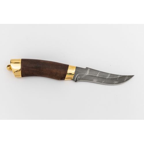 Нож «Башкорт» Н27-П, сталь У10А-7ХНМ, рукоять: золото, стабилизированная береза