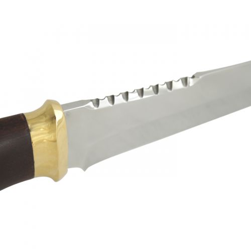 Нож «Морской патруль» Н69-П, сталь 95х18, рукоять: золото, орех мореный