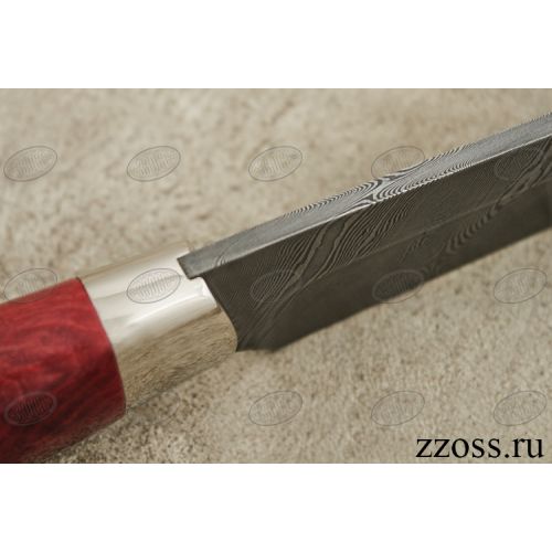 Нож охотничий, туристический «Милорд» НР3, сталь нержавеющий дамаск (40Х13-Х12МФ1), рукоять: никель, стабилизированная береза