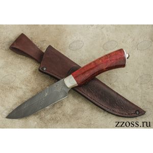 Нож «Милорд» НР3, сталь нержавеющий дамаск (40Х13-Х12МФ1), рукоять: никель, стабилизированная береза