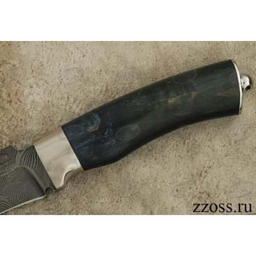 Нож «Турецкий гамбит» Н2-П, сталь нержавеющий дамаск (40Х13-Х12МФ1), рукоять: никель, стабилизированная береза