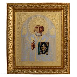Икона Николай Чудотворец (большая) в киоте