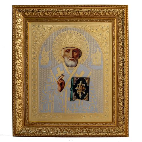 Икона Николай Чудотворец (большая) в киоте
