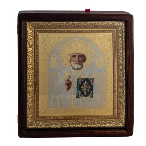 Икона Николай Чудотворец (большая) в киоте