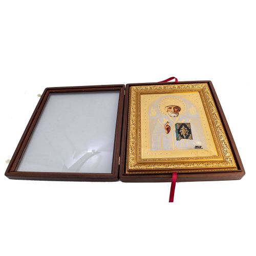 Икона Николай Чудотворец (большая) в киоте