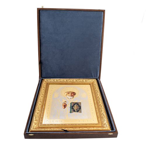 Икона Николай Чудотворец (большая) в киоте